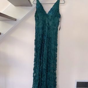 XSCAPE lace formal evening dress - green